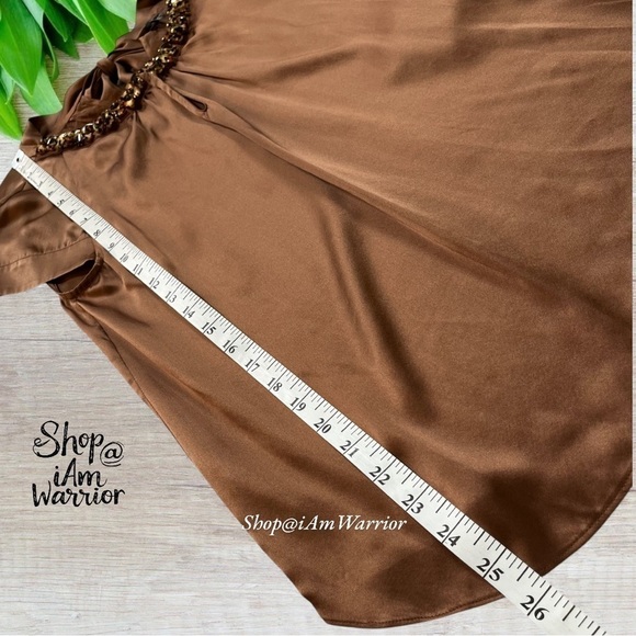 Etcetera NWT silk embellished keyhole neckline & tie back top *shop@iamwarrior - Picture 10 of 12